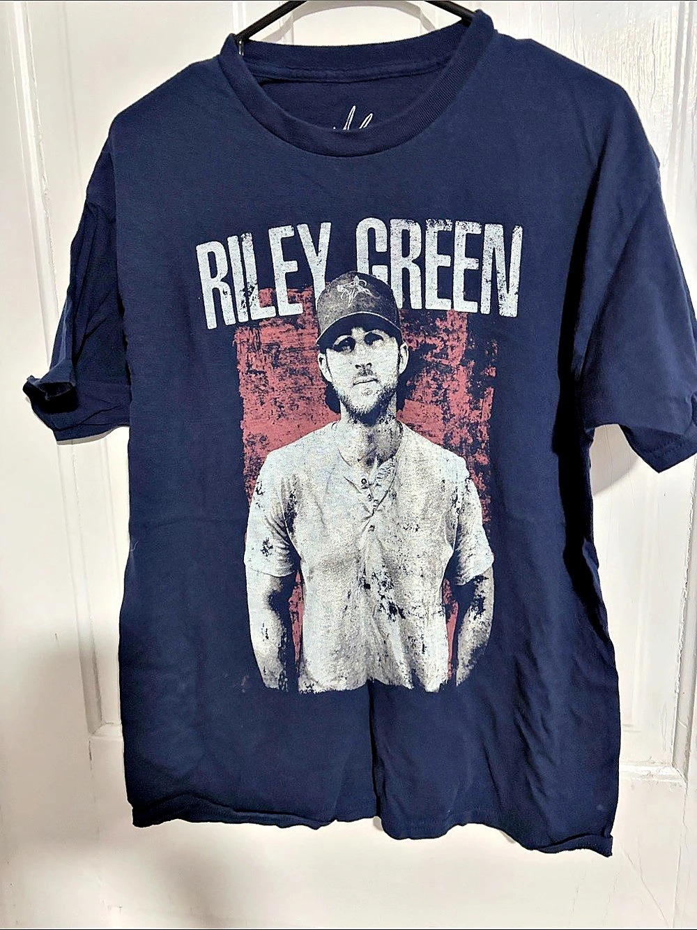 Riley Green Tour Graphic T-Shirt Blue